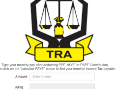 Calculate PAYE using TRA Calculator in Tanzania and Zanzibar