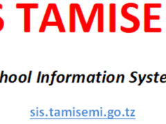 SIS Tamisemi login | School Information System – LIVE